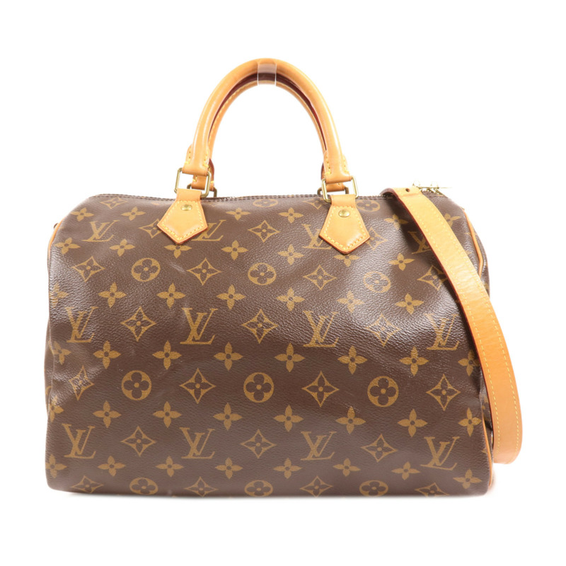 LOUIS VUITTON Monogram Speedy Bandouliere 30金扣手挽肩背兩用袋-0