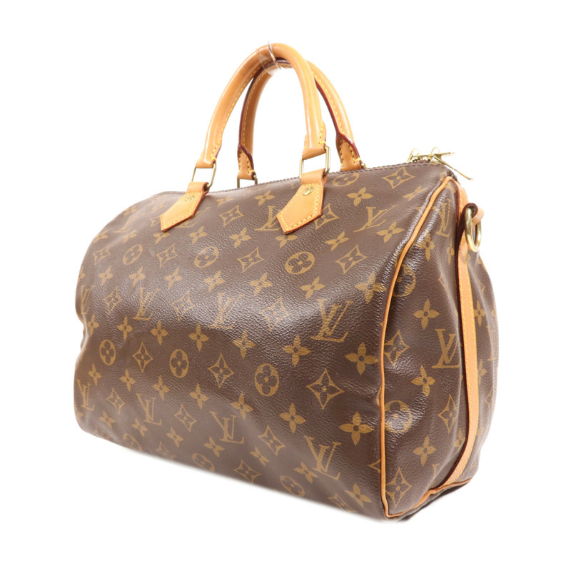LOUIS VUITTON Monogram Speedy Bandouliere 30金扣手挽肩背兩用袋-2