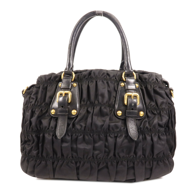 PRADA 尼龍Tessuto Gaufre金扣手挽肩背兩用袋-1