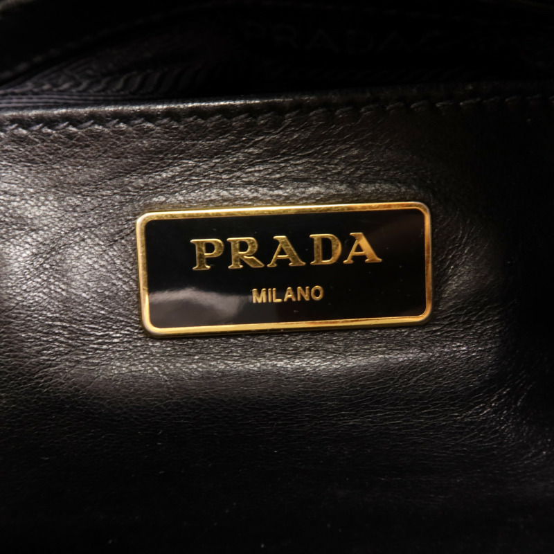 PRADA 尼龍Tessuto Gaufre金扣手挽肩背兩用袋-5