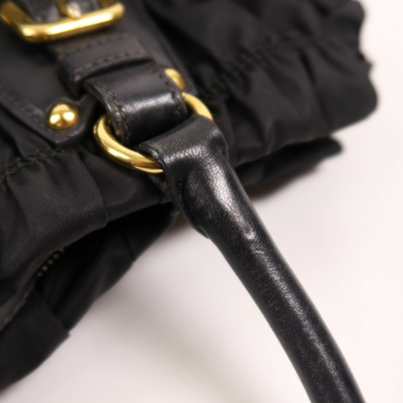 PRADA 尼龍Tessuto Gaufre金扣手挽肩背兩用袋-18