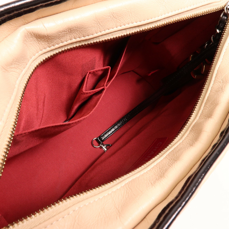 CHANEL 牛皮皮革Gabrielle鏈帶肩背袋-4