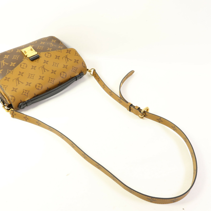 LOUIS VUITTON Monogram Reverse Pochette Metis金扣手挽肩背兩用袋-4