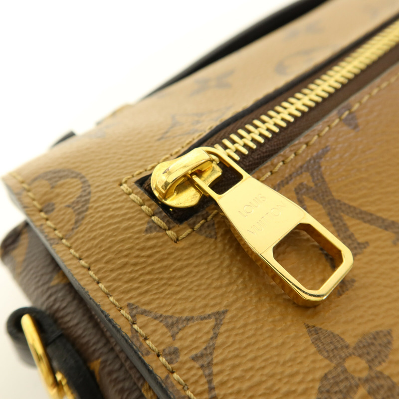 LOUIS VUITTON Monogram Reverse Pochette Metis金扣手挽肩背兩用袋-8
