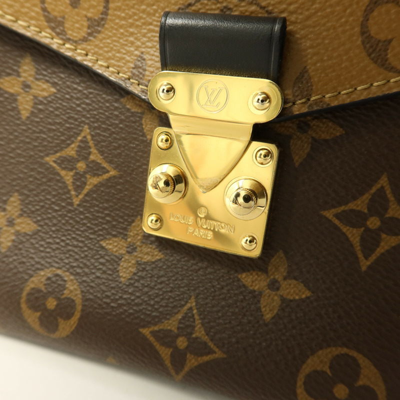 LOUIS VUITTON Monogram Reverse Pochette Metis金扣手挽肩背兩用袋-9