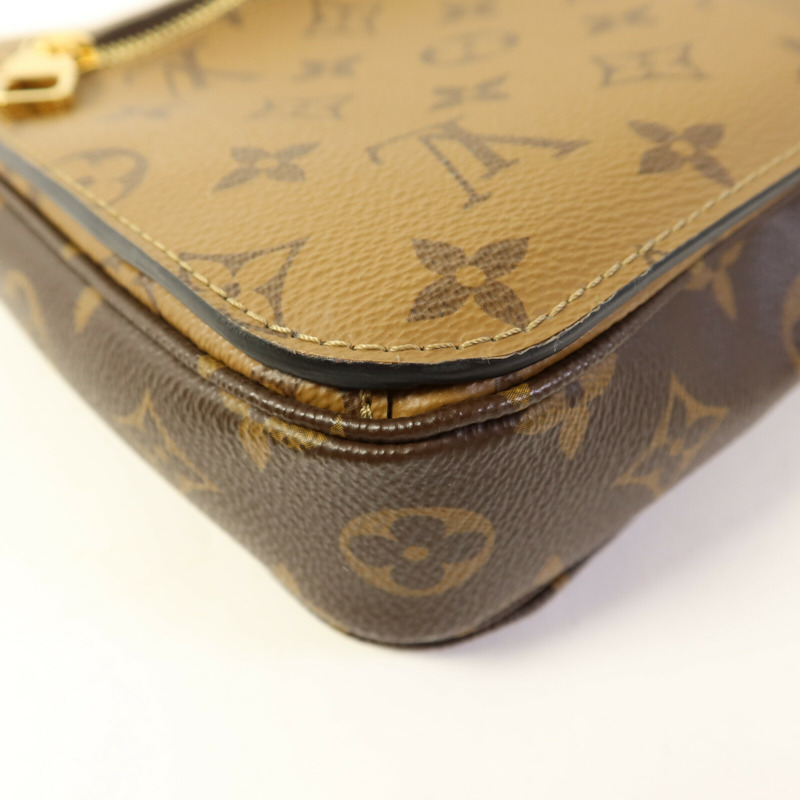 LOUIS VUITTON Monogram Reverse Pochette Metis金扣手挽肩背兩用袋-14