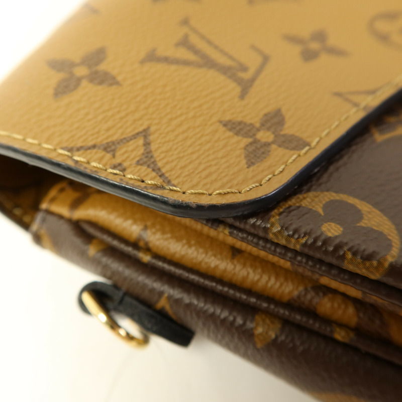 LOUIS VUITTON Monogram Reverse Pochette Metis金扣手挽肩背兩用袋-16
