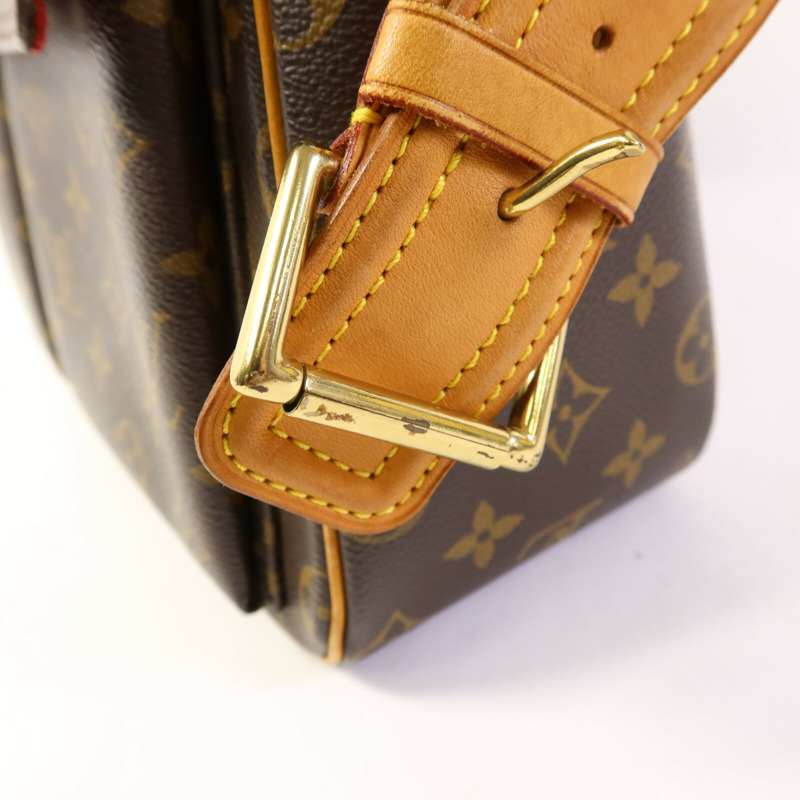 LOUIS VUITTON Monogram Viva Cite GM金扣肩背袋-9