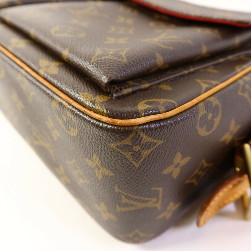 LOUIS VUITTON Monogram Viva Cite GM金扣肩背袋-11