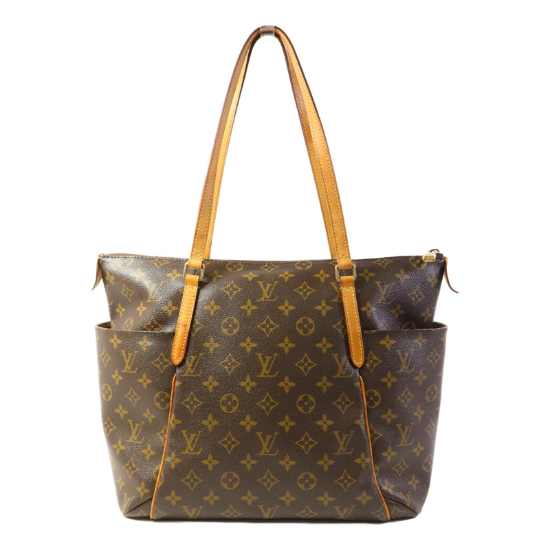 LOUIS VUITTON Monogram Totally MM金扣肩背袋棕色-1