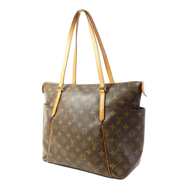 LOUIS VUITTON Monogram Totally MM金扣肩背袋棕色-2