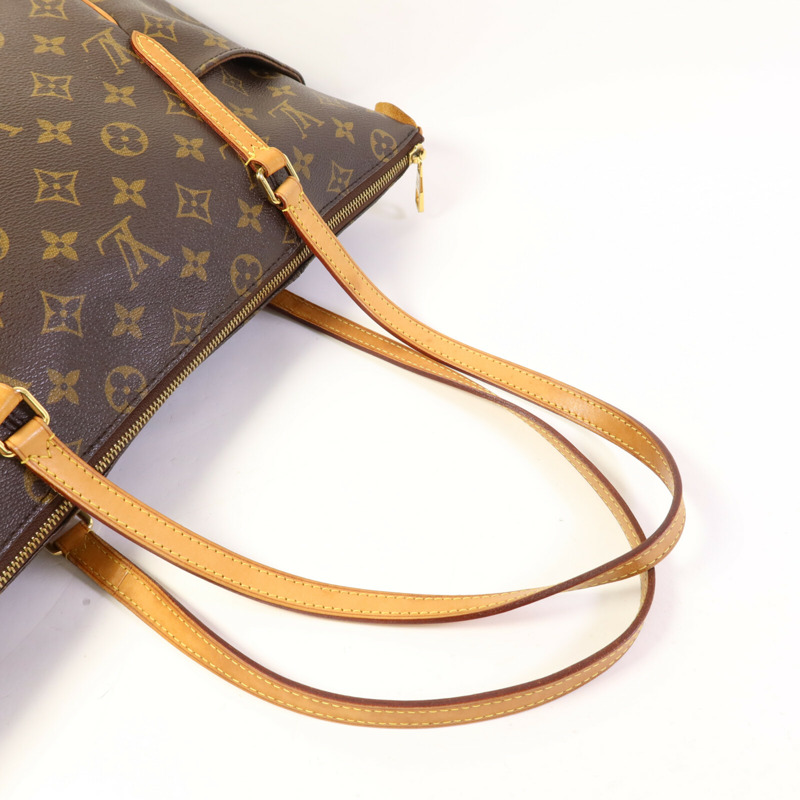 LOUIS VUITTON Monogram Totally MM金扣肩背袋棕色-4