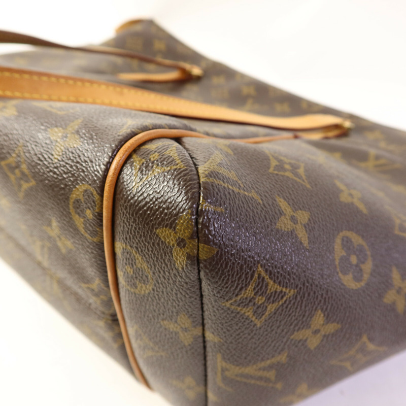 LOUIS VUITTON Monogram Totally MM金扣肩背袋棕色-10
