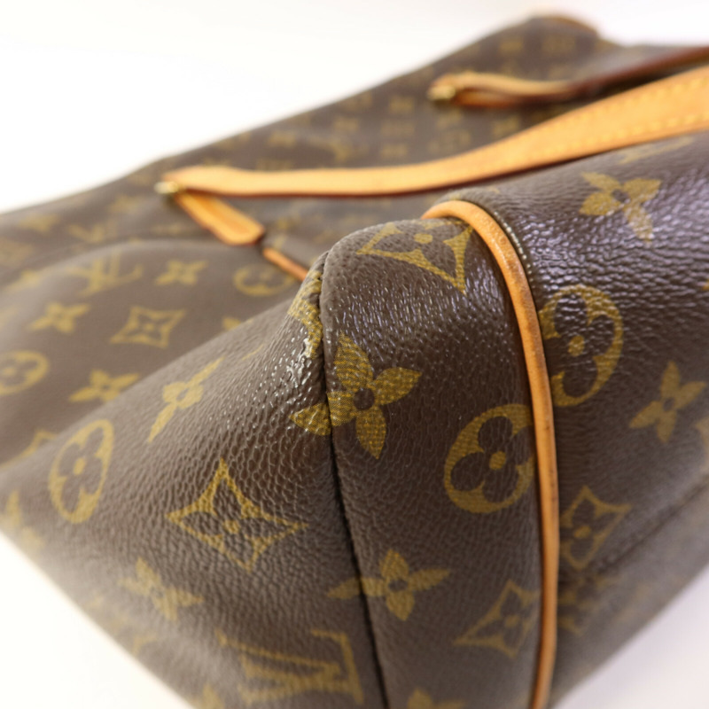 LOUIS VUITTON Monogram Totally MM金扣肩背袋棕色-11
