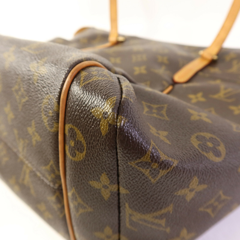 LOUIS VUITTON Monogram Totally MM金扣肩背袋棕色-12