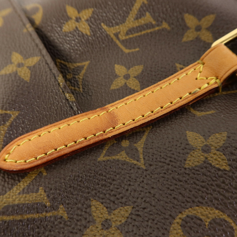 LOUIS VUITTON Monogram Totally MM金扣肩背袋棕色-14