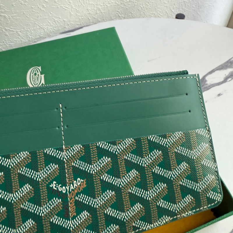 Goyard 超美綠色沒用過的❤️長夾卡包零錢包-1