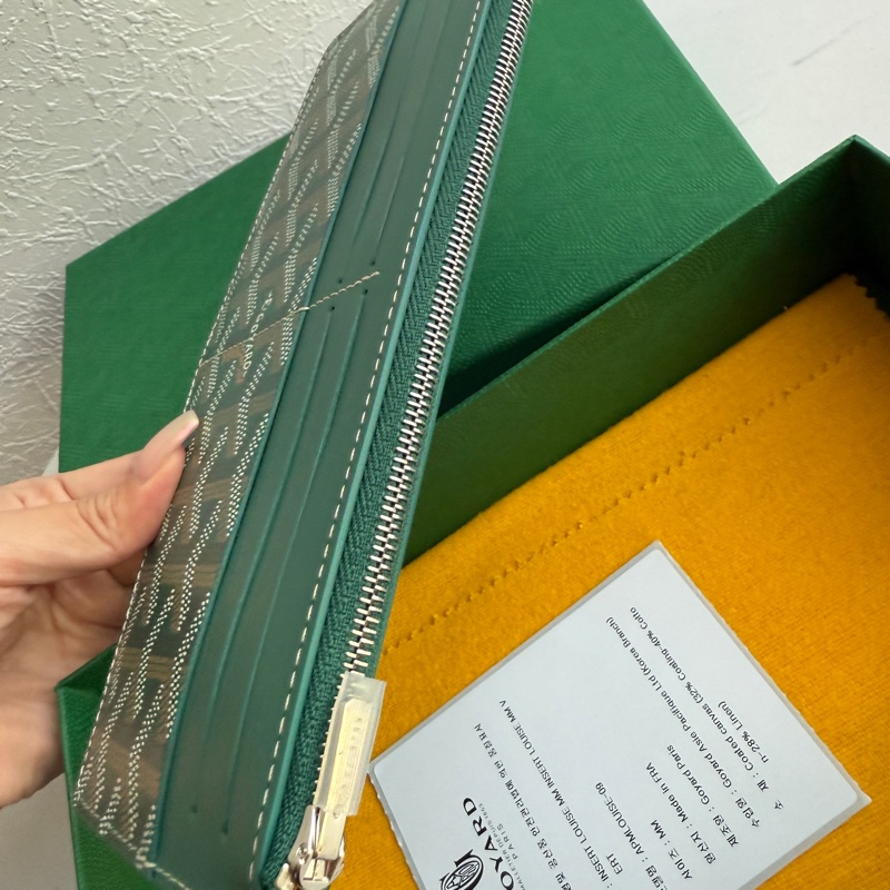 Goyard 超美綠色沒用過的❤️長夾卡包零錢包-5