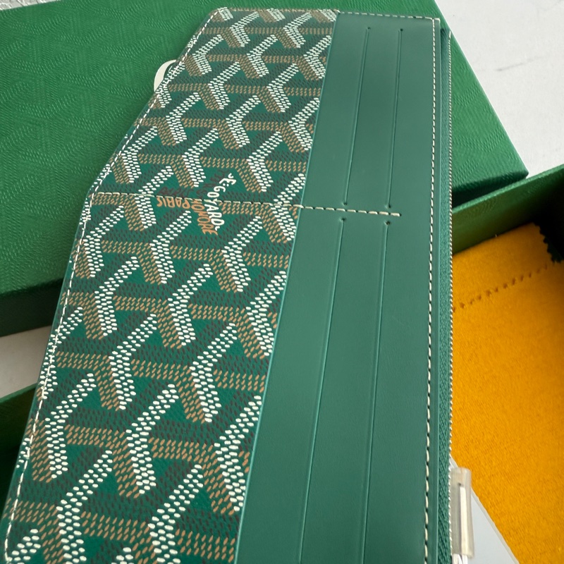 Goyard 超美綠色沒用過的❤️長夾卡包零錢包-6