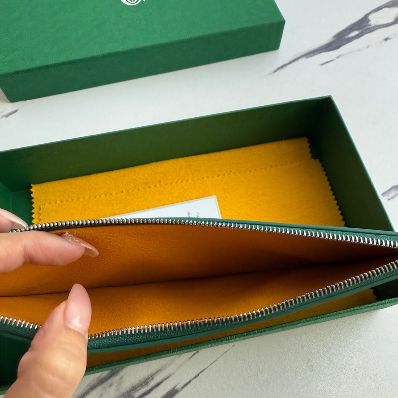 Goyard 超美綠色沒用過的❤️長夾卡包零錢包-7