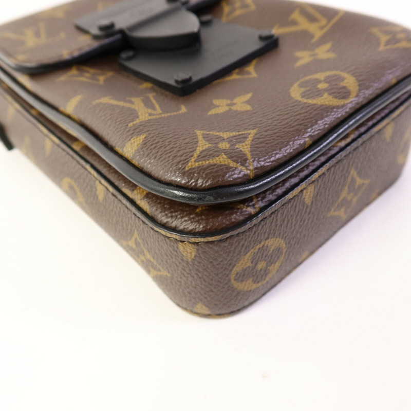 LOUIS VUITTON Monogram Macassar S-Lock肩背袋-11