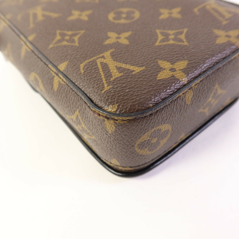 LOUIS VUITTON Monogram Macassar S-Lock肩背袋-13