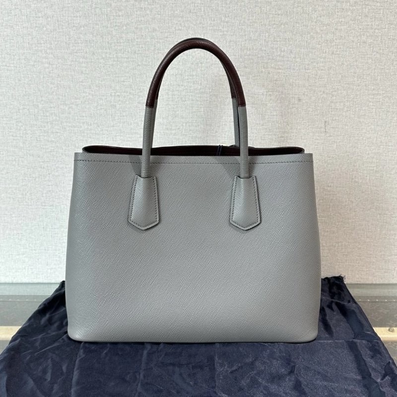 PRADA double系列灰金十字紋手提肩背斜背包 32.5*25*14 98新配件塵袋-5