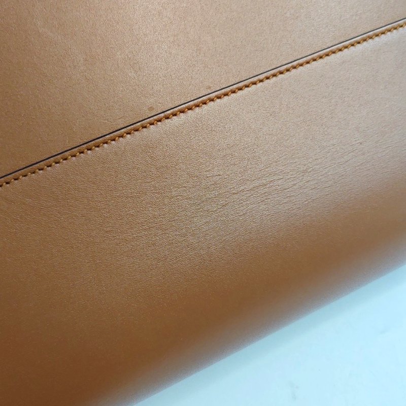 YSL MANHATTAN 棕色牛皮曼哈頓包單肩包 金色五金 可拆卸肩帶-14