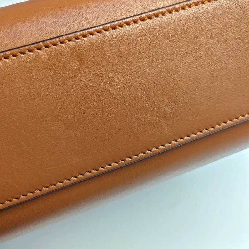 YSL MANHATTAN 棕色牛皮曼哈頓包單肩包 金色五金 可拆卸肩帶-15