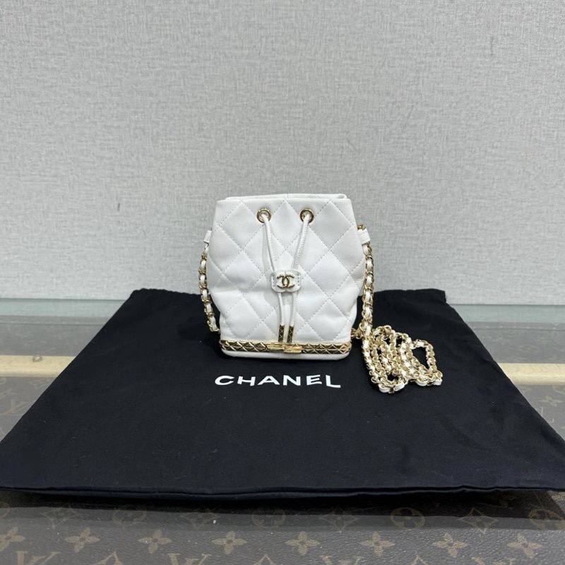 CHANEL 白金22S mini水桶斜背包 11*13*8 98新配件塵袋-0