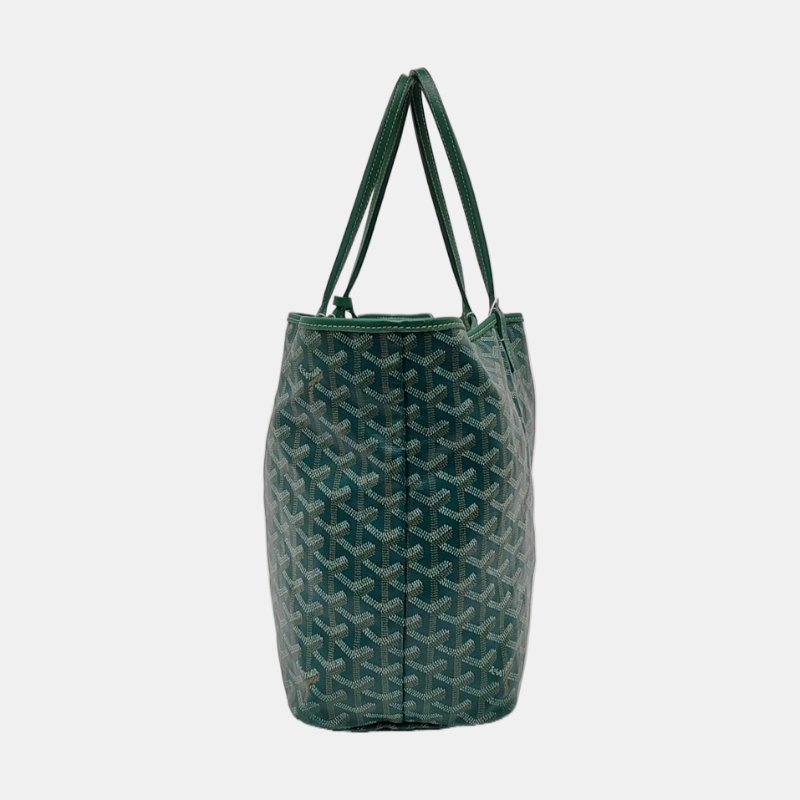 GOYARD Saint Louis 小號 綠色塗層帆布印花單肩包手提包 銀色五金 子袋-2