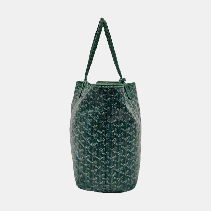 GOYARD Saint Louis 小號 綠色塗層帆布印花單肩包手提包 銀色五金 子袋-3