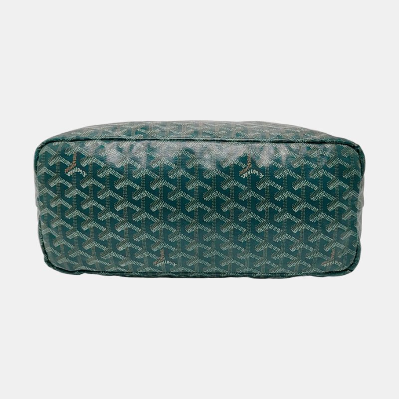 GOYARD Saint Louis 小號 綠色塗層帆布印花單肩包手提包 銀色五金 子袋-5