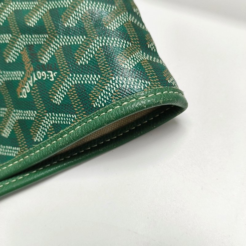 GOYARD Saint Louis 小號 綠色塗層帆布印花單肩包手提包 銀色五金 子袋-9