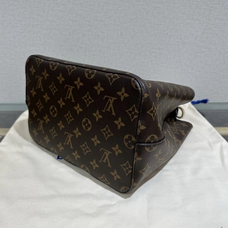 LV 老花黑水桶肩背斜背包 芯片款 26*26*17.5 99新配件塵袋-4