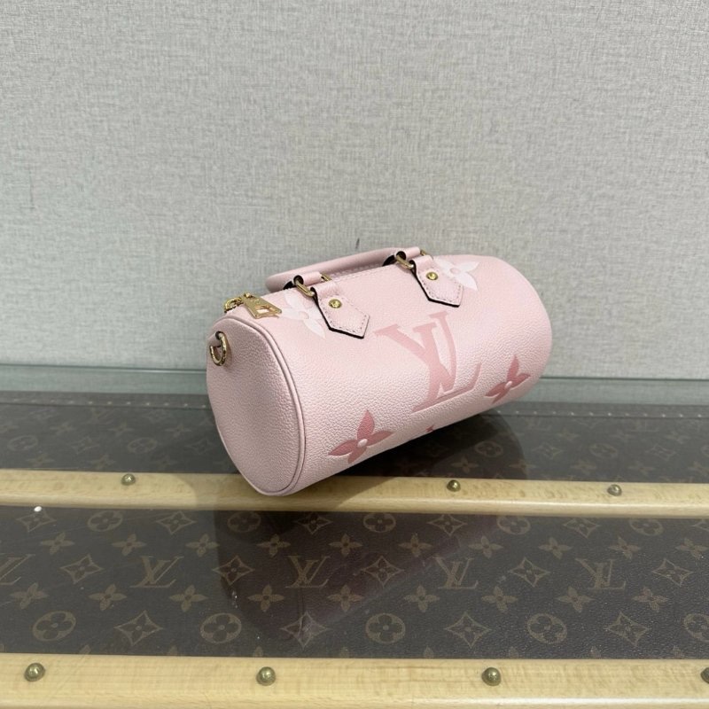 LV papillon春夏限定櫻花粉巴比龍 芯片款 20*10*10 99新配件塵袋吊牌-1