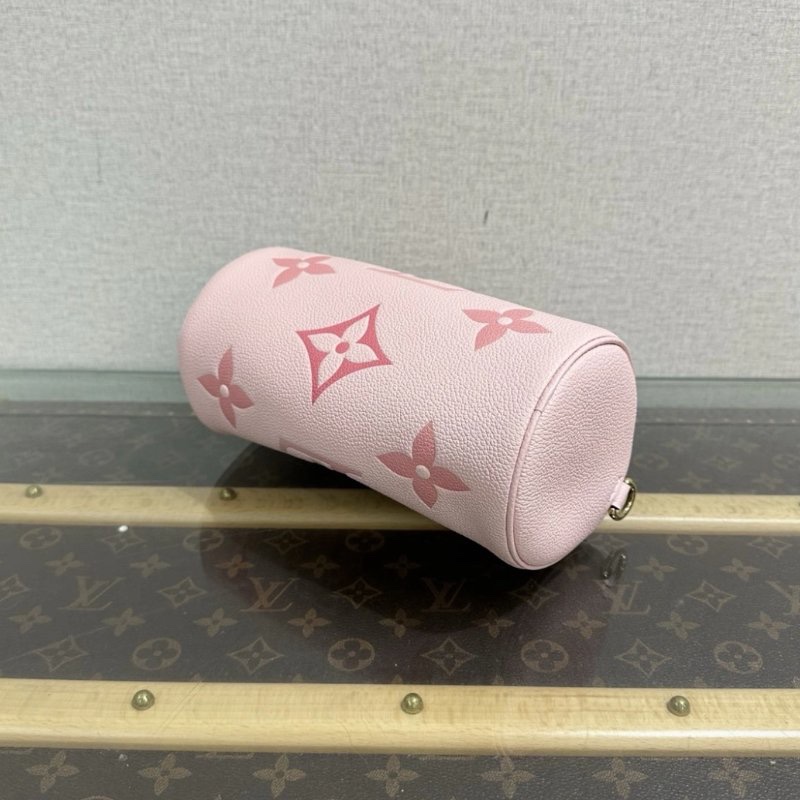 LV papillon春夏限定櫻花粉巴比龍 芯片款 20*10*10 99新配件塵袋吊牌-2