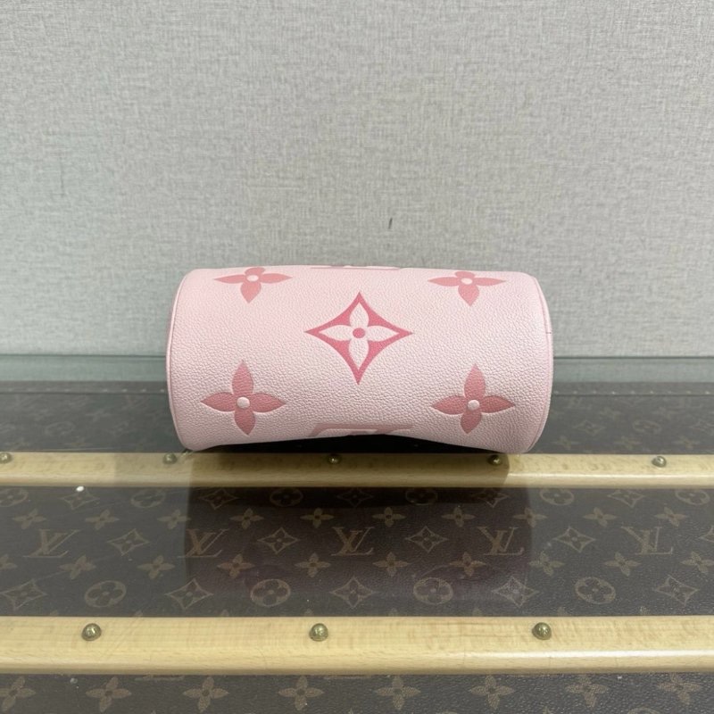 LV papillon春夏限定櫻花粉巴比龍 芯片款 20*10*10 99新配件塵袋吊牌-3