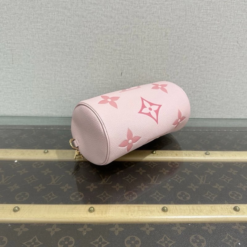 LV papillon春夏限定櫻花粉巴比龍 芯片款 20*10*10 99新配件塵袋吊牌-4