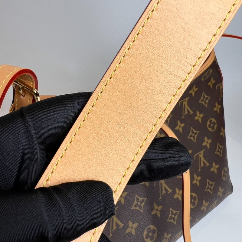 LV M46203/晶片款 老花CARRYALL PM 單背包-6