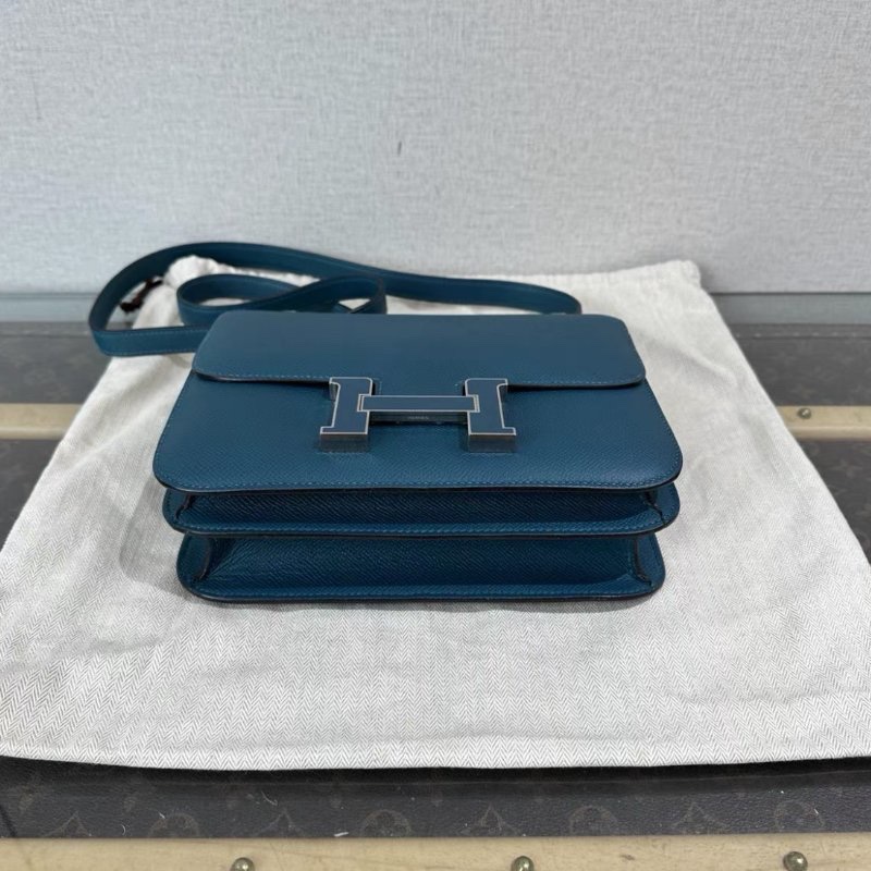 HERMES WO博斯普魯斯綠琺瑯扣康康24肩背斜背包 24*18.5*6 98新配件盒子塵袋-3