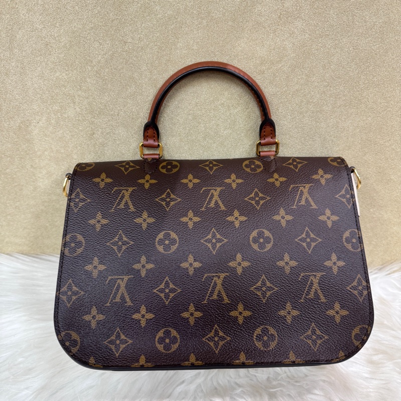 LV Vaugirard PM 老花拼米白牛皮手提斜背包 近全新-1