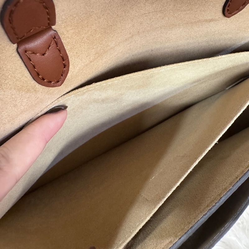 LV Vaugirard PM 老花拼米白牛皮手提斜背包 近全新-11