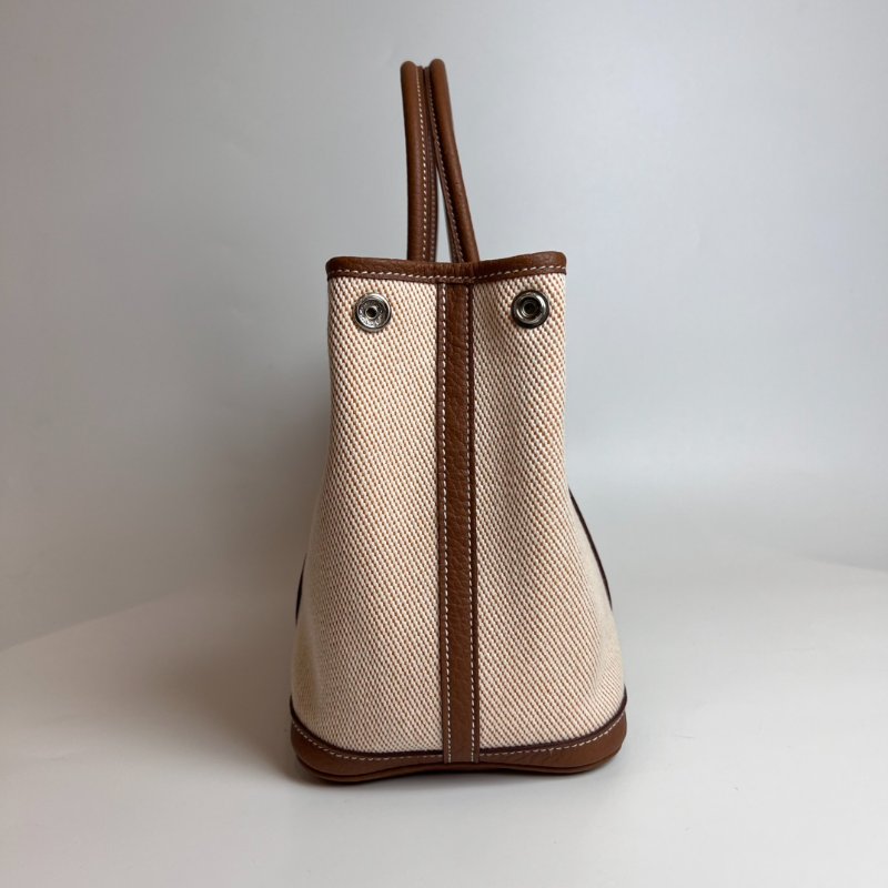 HERMES U刻 橘拚棕帆布GP30 TPM 包-2