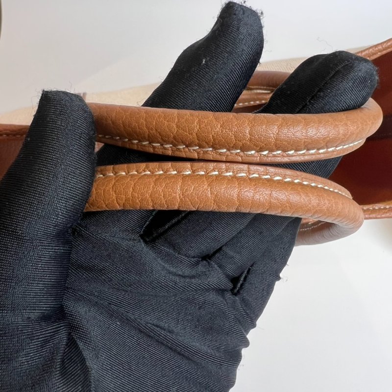 HERMES U刻 橘拚棕帆布GP30 TPM 包-7