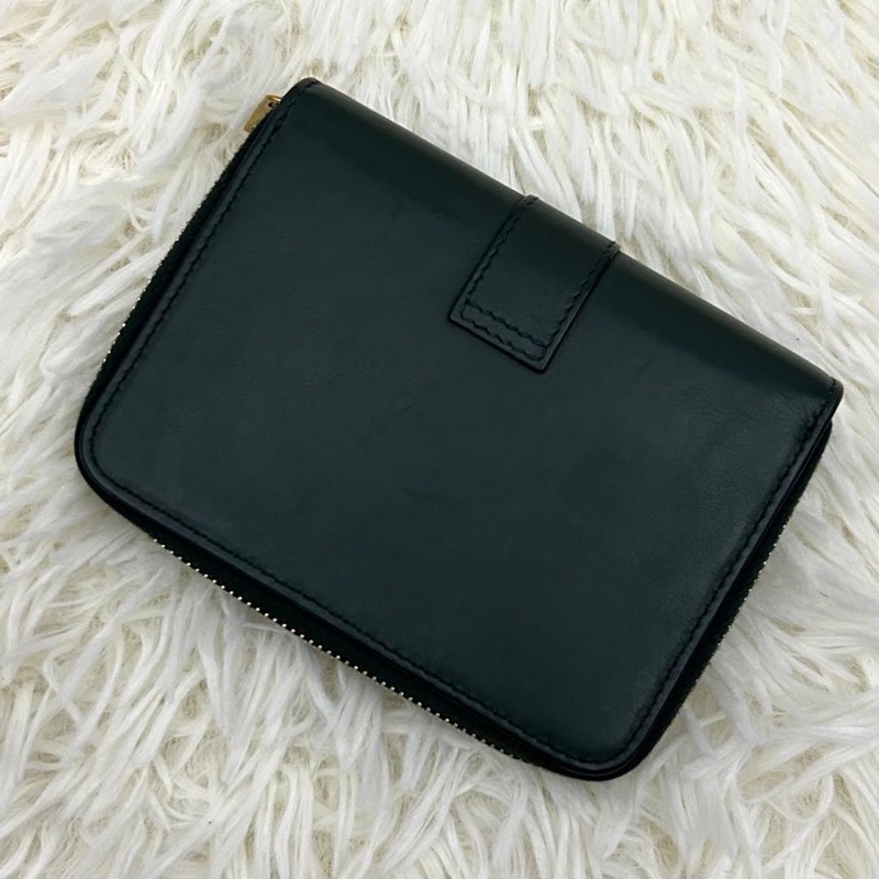 🌷YSL 稀有墨綠色錢包短夾 ｜經典花紋✦fufu style 精品✦ 氣質款｜-2