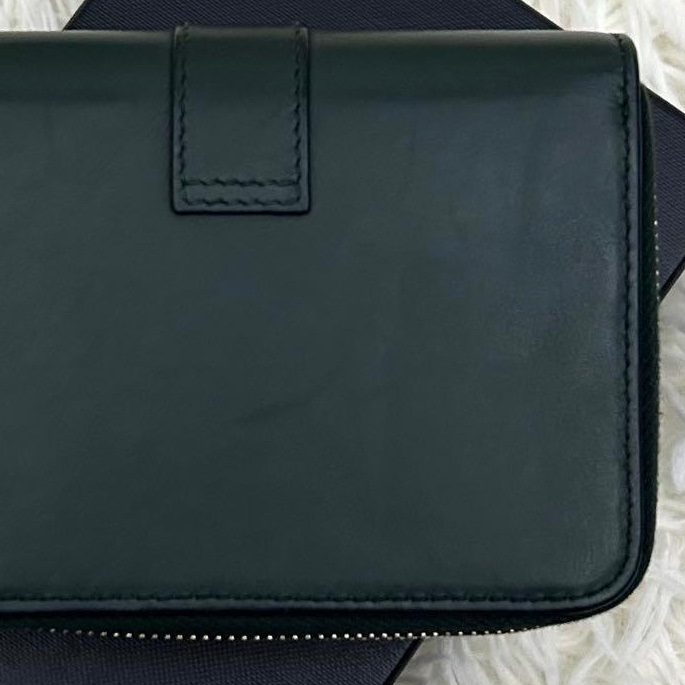 🌷YSL 稀有墨綠色錢包短夾 ｜經典花紋✦fufu style 精品✦ 氣質款｜-8