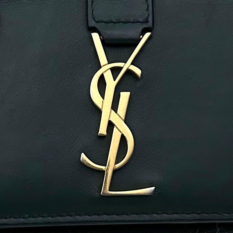 🌷YSL 稀有墨綠色錢包短夾 ｜經典花紋✦fufu style 精品✦ 氣質款｜-13