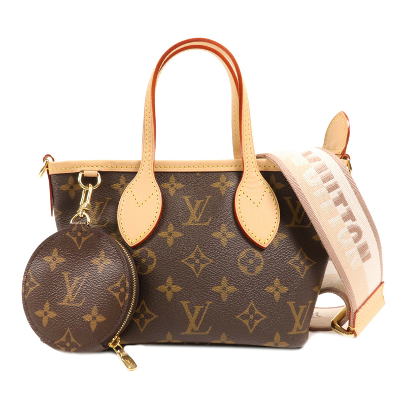 LOUIS VUITTON Monogram Neverfull BB金扣手挽肩背兩用袋-0