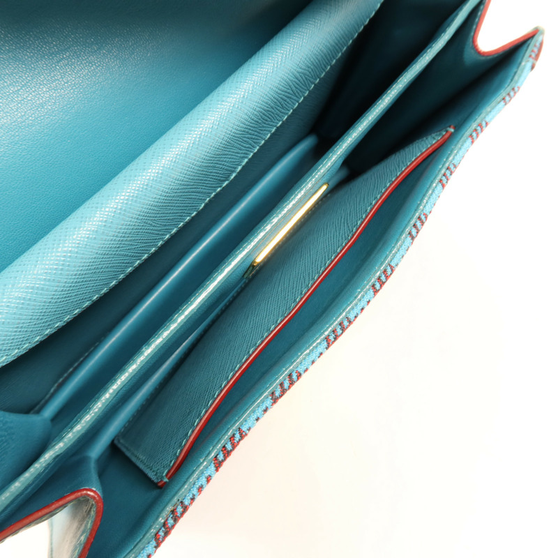 PRADA 帆布Shoulder Bag金扣肩背袋-4